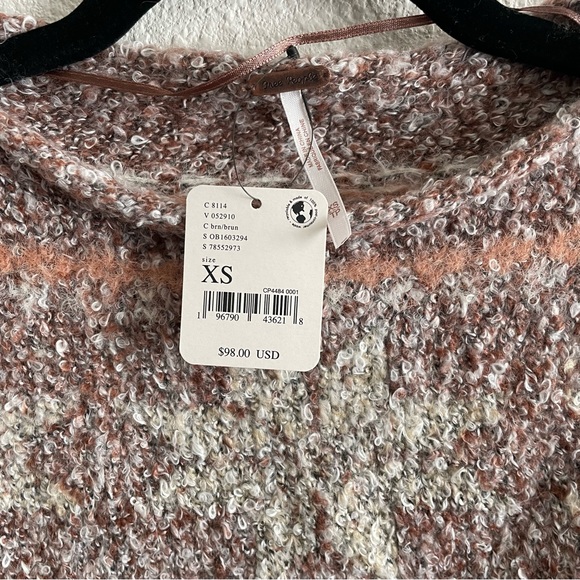 NWT Free People Snowflake Sweater Gingerbread Combo - Picture 6 of 9